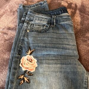Embroidered Blue Jeans